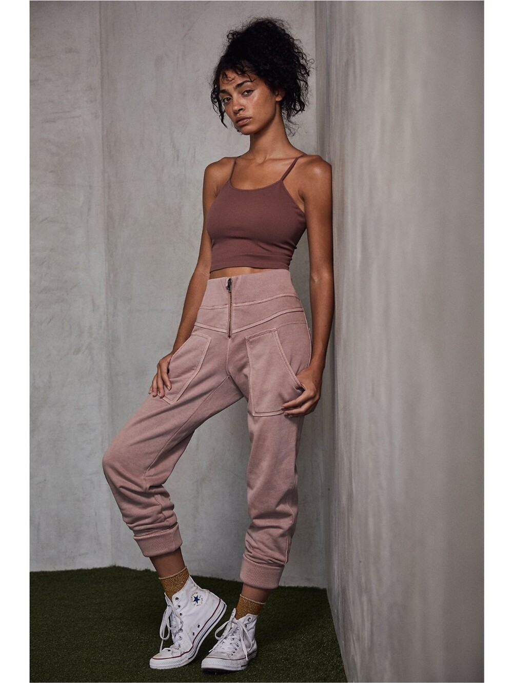 Free People Movement On The Road Pant Frappe Nwot